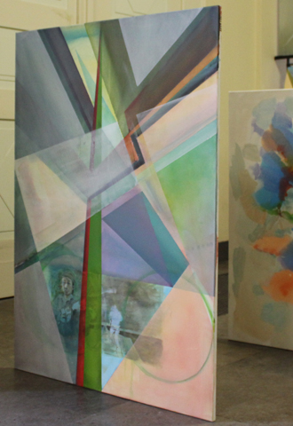 Kirsten K&ouml;tter: Installation Malerei, 27.-29.06.2014, Kunstfestival 48-Stunden Neuk&ouml;lln Berlin, Albert-Schweitzer-Schule Berlin