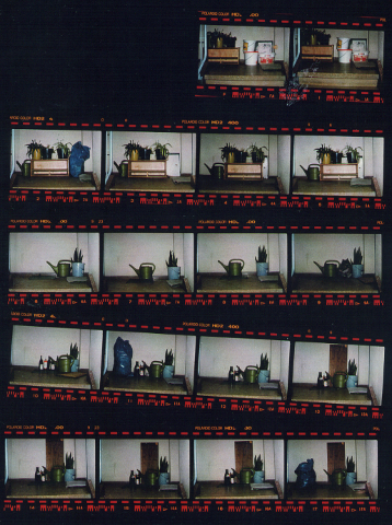 KKirsten K&ouml;tter: Leben & Wohnen, 1993, Fotoserie (Nr. 0 &ndash; 36), Kontaktabzug
