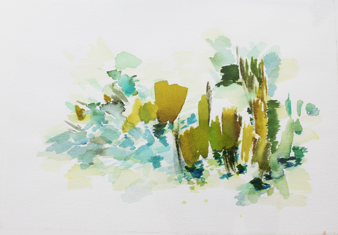 2012-07-12, Wartha Mouth National Park, Poland, 
  watercolour, 17 × 24 cm (Kirsten Kötter)