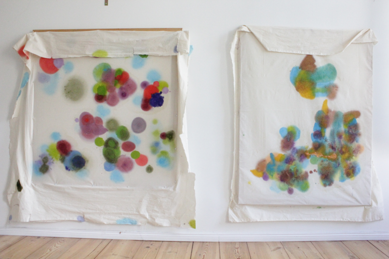 2017-08-15_2017-06-14_7392, painted textile on frame 120 &times; 115 cm, 98 &times; 130 cm, oil on fabric three-dimensional (Kirsten Kötter)