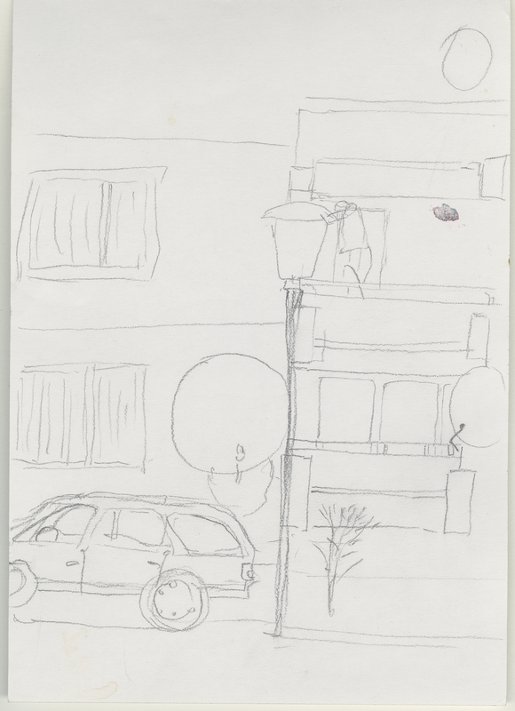 2003_03_05_engelsruh-strasse_2, sketch, 21 × 15 cm (Kirsten Kötter)