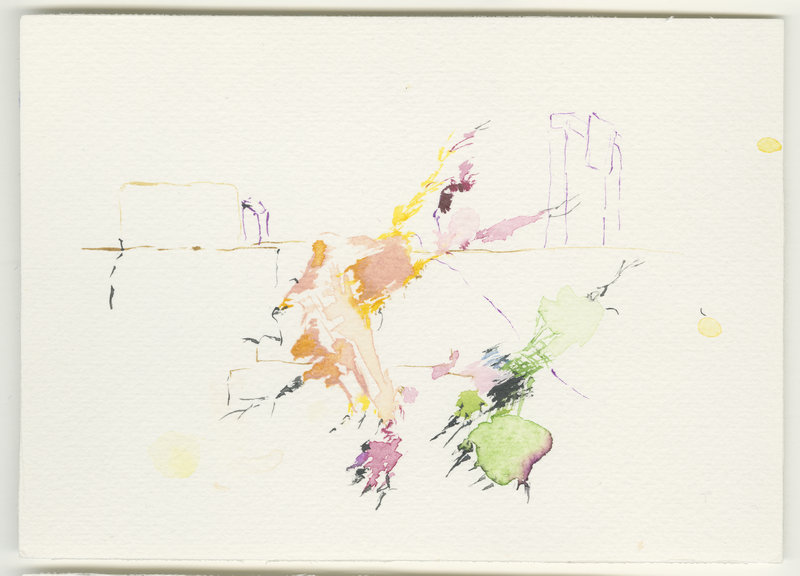 2003_03_05_engelsruh-friedhof, watercolour, 12 × 17 cm (Kirsten Kötter)