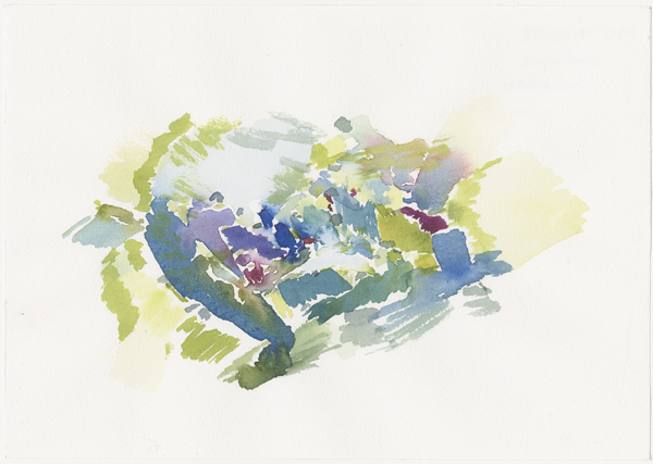 2012-08-18_warnemuende-wilhelmshoehe_welle_259, watercolour, 24 &times; 32 cm (Kirsten Kötter)