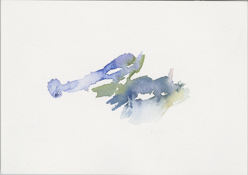 2017-06-23_utsjoki-cearretsuolu-moratorium, watercolour, 12 &times; 17 cm (Kirsten Kötter)