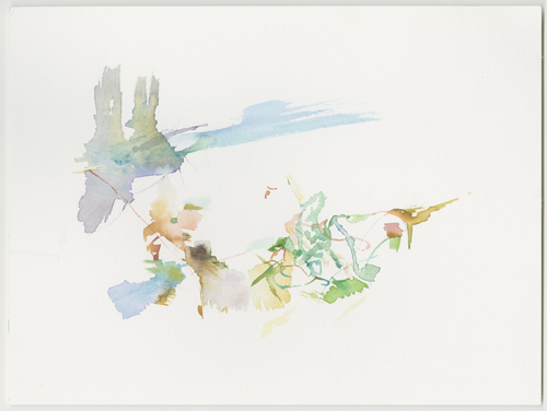 2018-07-25_feld-eisenstrasse-nach-skizze, watercolour, 24 × 32 cm (Kirsten Kötter)