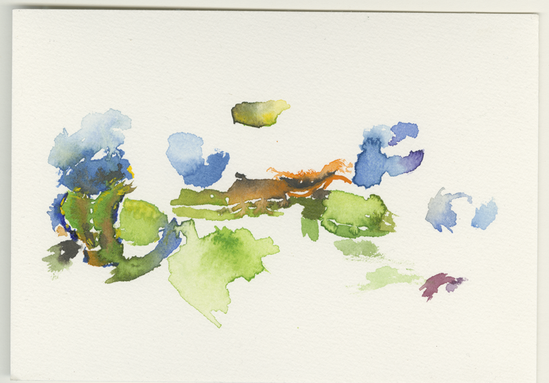 2020-05-31_wehen-friedhof, watercolour, 12 &times; 17 cm (Kirsten Kötter)