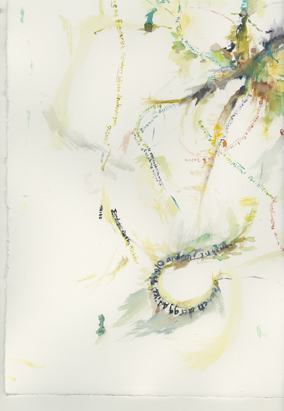 2020-11-23_familienausschuss-buerokratieabbau-ehrenamt, German Bundestag, Committee on Family, Senior Citizens, Women and Youth, 
  water colour, 65 x 50 cm, detail (Kirsten Kötter)