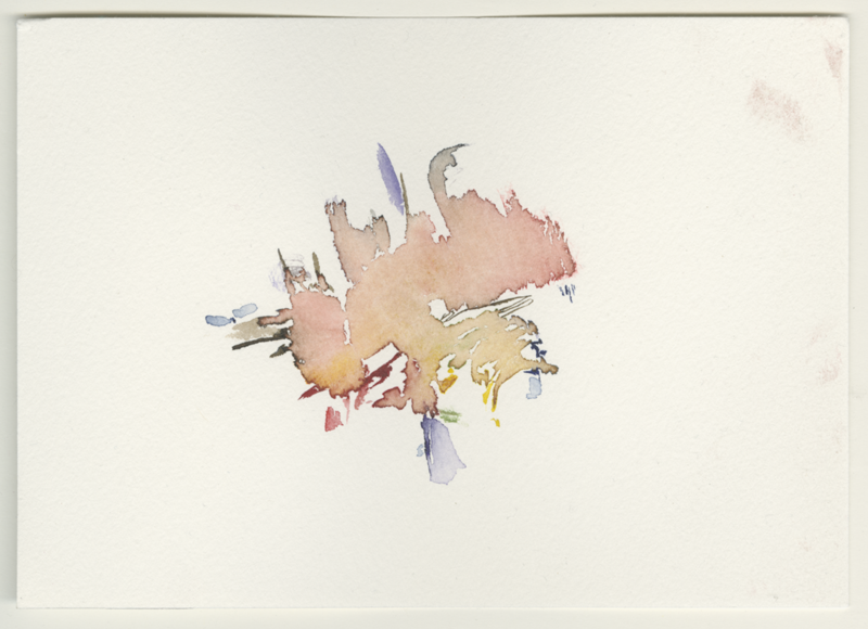 2022-01-11_fischteich, watercolour, 12 &times; 17 cm (Kirsten Kötter)